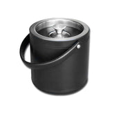 Classic Black Leather Ice Bucket
